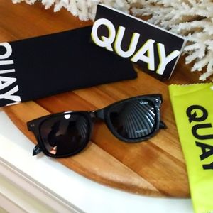Quay Australia polarized sunglasses NEW. Lens cloth. case. book of authenticity.